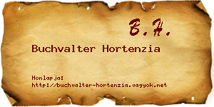Buchvalter Hortenzia névjegykártya